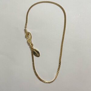 Vintage Ambassador Goldtone Flat Herringbone Bracelet Korea Signed